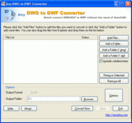 DWG to DWF Converter screenshot